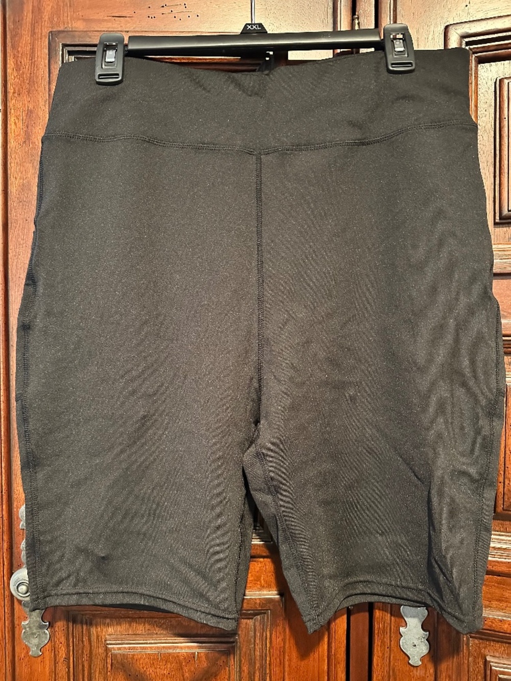 2XL POP FIT Stella High Waisted BLACK bike shorts with deep pockets